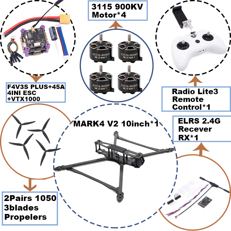 MARK4 V2 10inch F4V3S/F4V3S PL - Fpv Drone Esc review and price