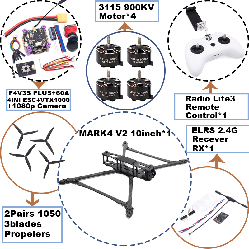 MARK4 V2 10inch F4V3S/F4V3S PL - Fpv Drone Esc review and price