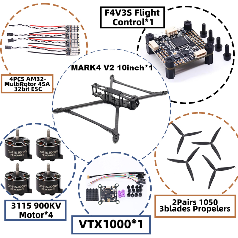MARK4 V2 10inch F4V3S/F4V3S PL - Fpv Drone Esc review and price