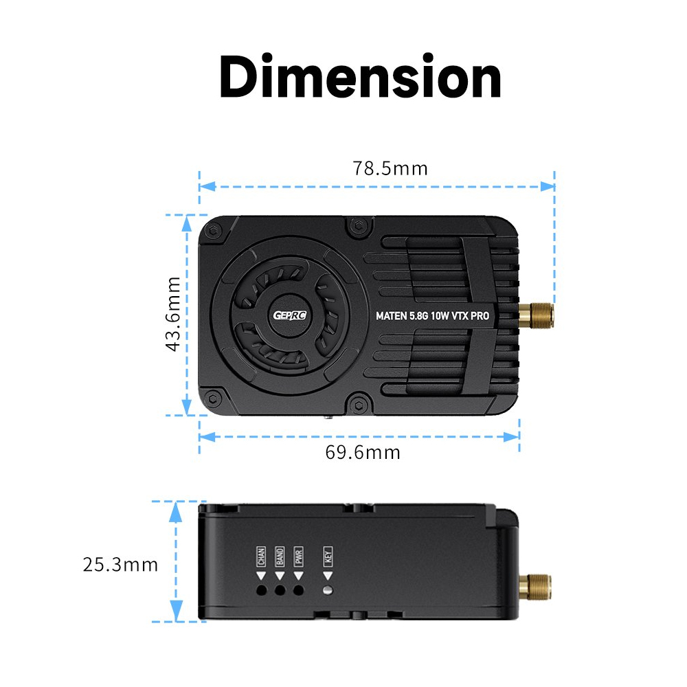 GEPRC MATEN 5.8G 10W VTX PRO 1 - Fpv Drone Vtx review and price